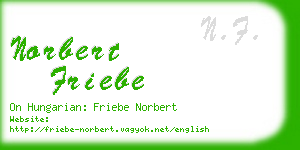 norbert friebe business card